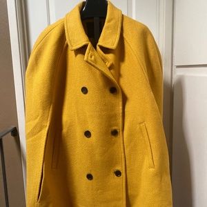 Talbots Mustard Yellow Wool Cape!